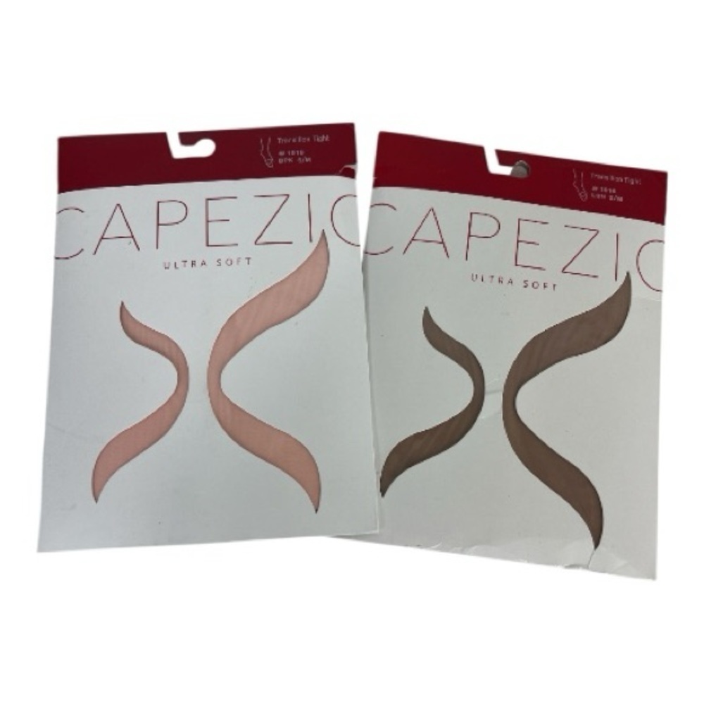 Capezio Sz S/M #1916 BPK & #1816 LSN Ultra Soft Transition Tight Matte Semi-Opaq